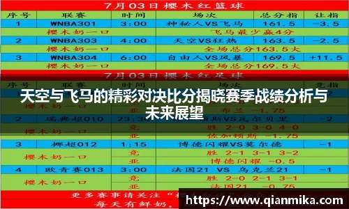 天空与飞马的精彩对决比分揭晓赛季战绩分析与未来展望